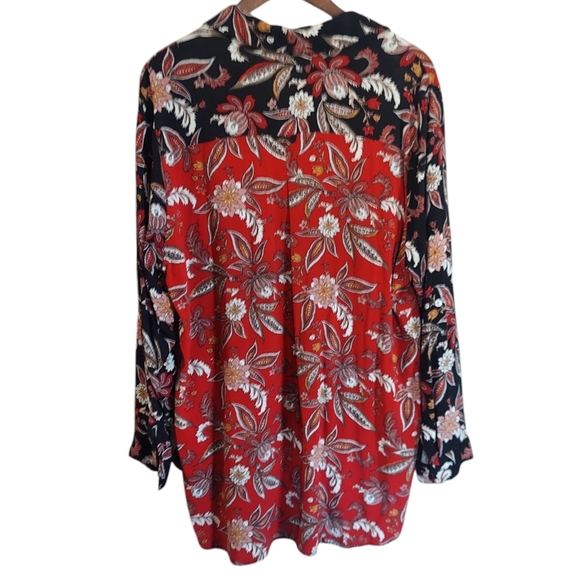 Rose Beverly Floral Paisley Colorful Blouse - Picture 5 of 8